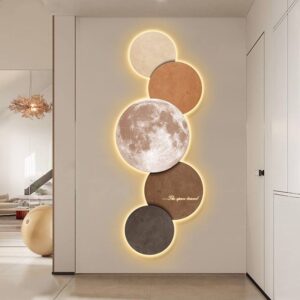 Lunar-Inspired Wall Art with Backlighting