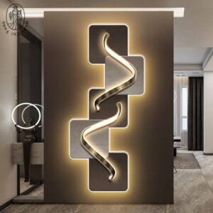 Modern Wall-Mounted LED Light Sculpture