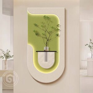 Modern Minimalist Wall Decor with Built-in Plant Display