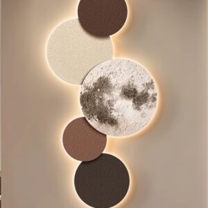 Modern Lunar LED Wall Art